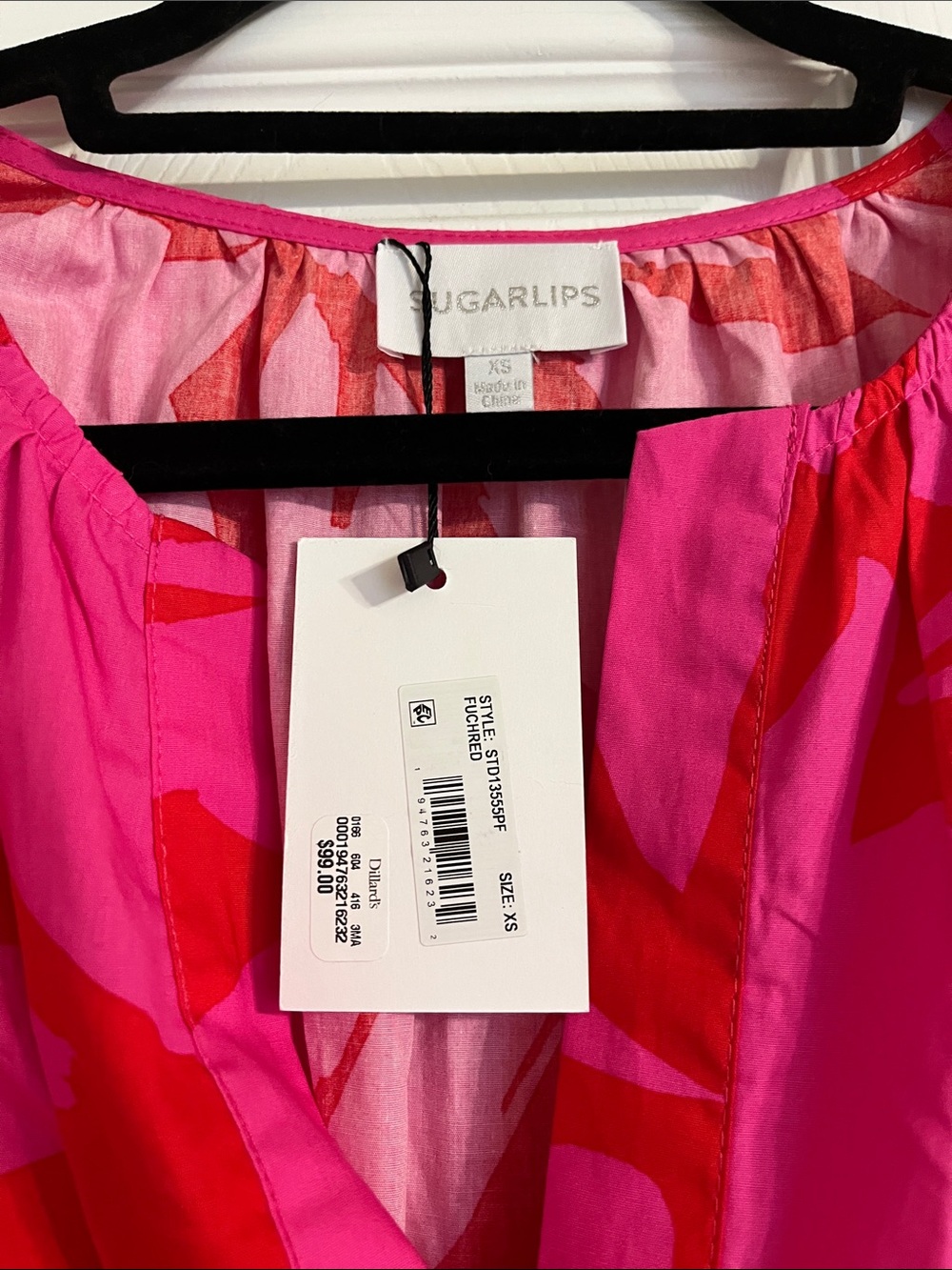 Sugarlips Jolene Abstract Palmer Poplin Tiered Maxi Dress - Picture 6 of 9